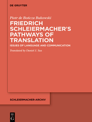 cover image of Friedrich Schleiermacher's Pathways of Translation